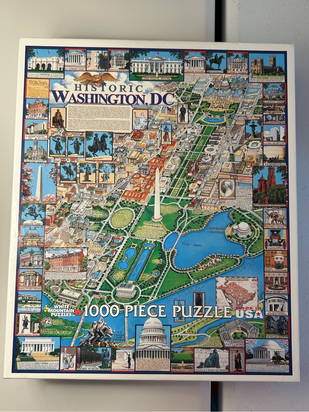 White Mountain Historic Washington, DC 1000-Piece Puzzle - Multicolor